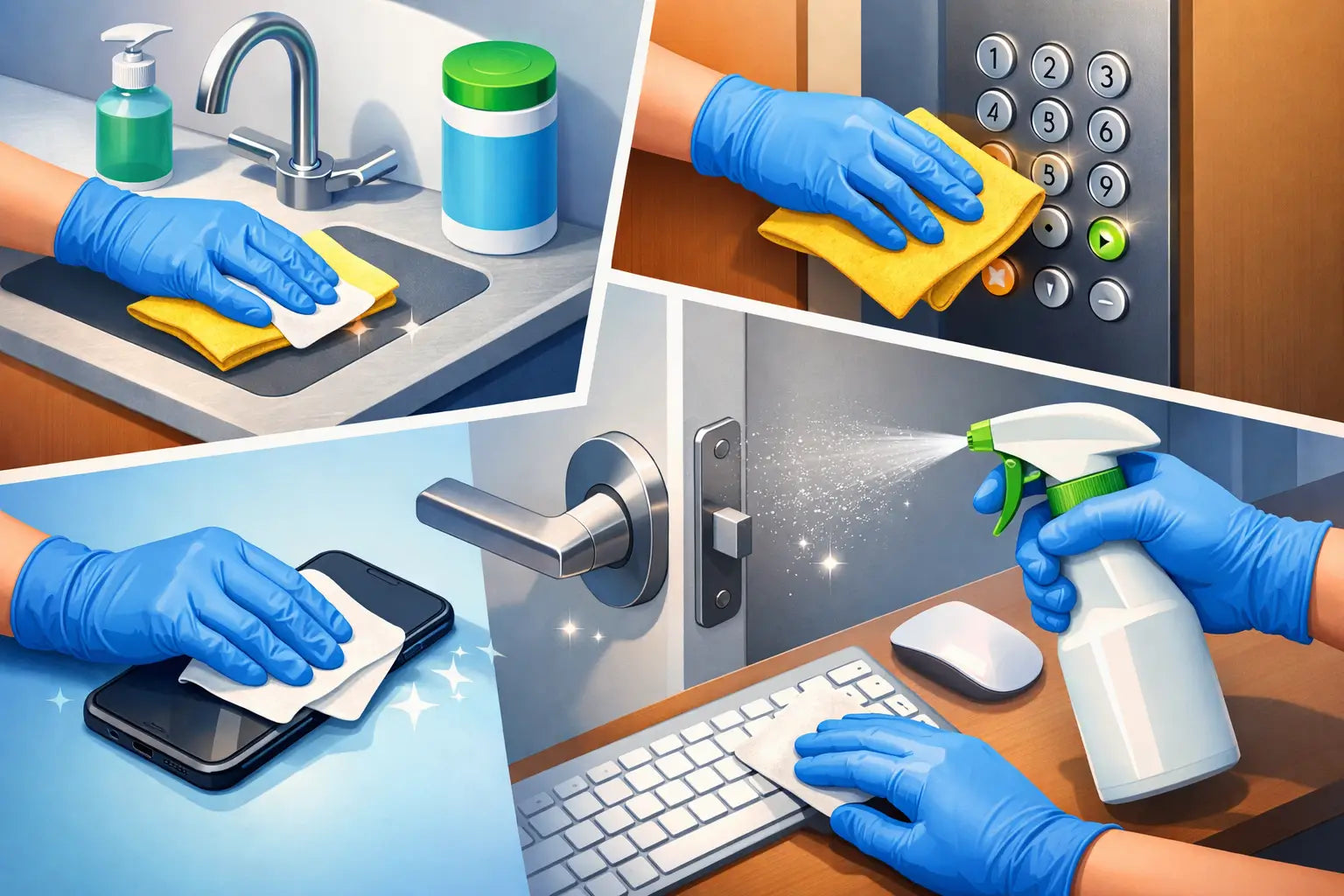 How to Sanitise High Touch Surfaces Safely
