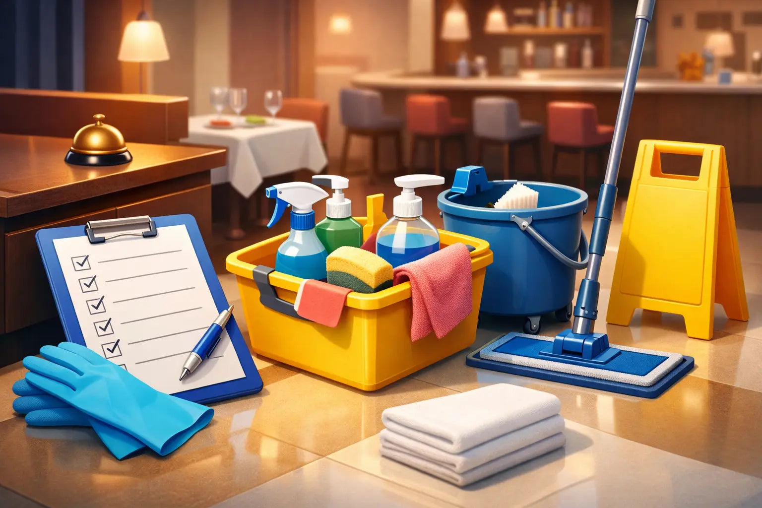 Hospitality Cleaning Checklist for Closing Duties