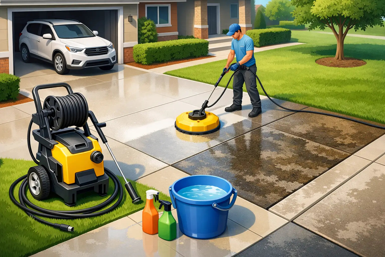 Pressure Cleaner Rental for Driveways