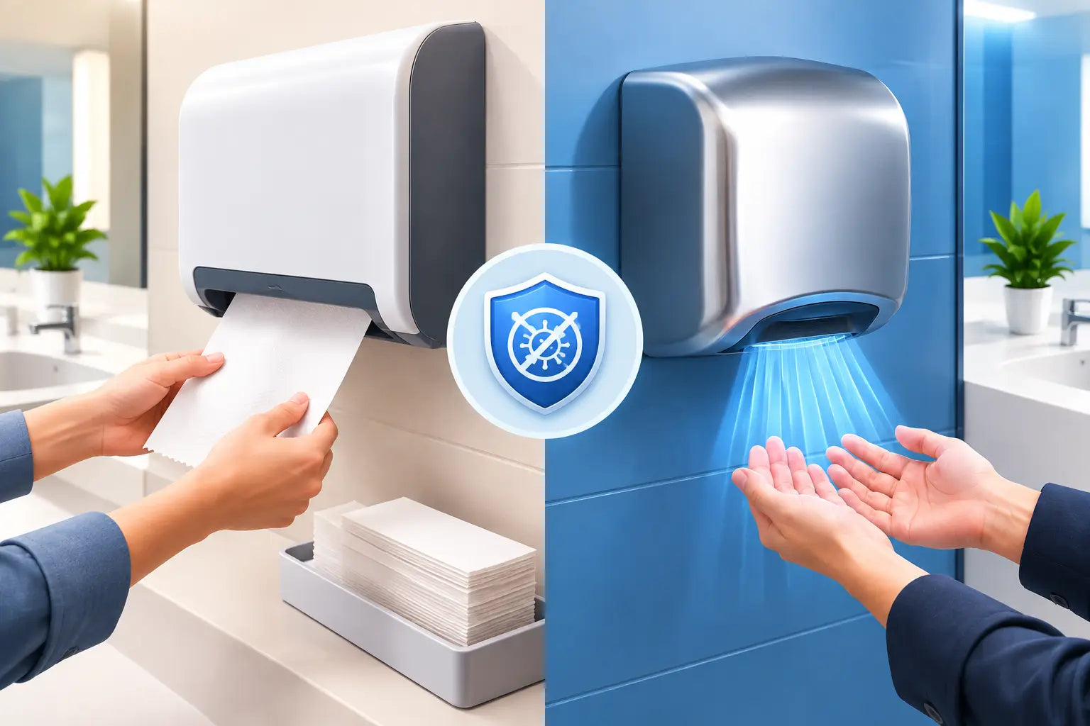 Paper Towels vs Hand Dryers Hygiene at Work