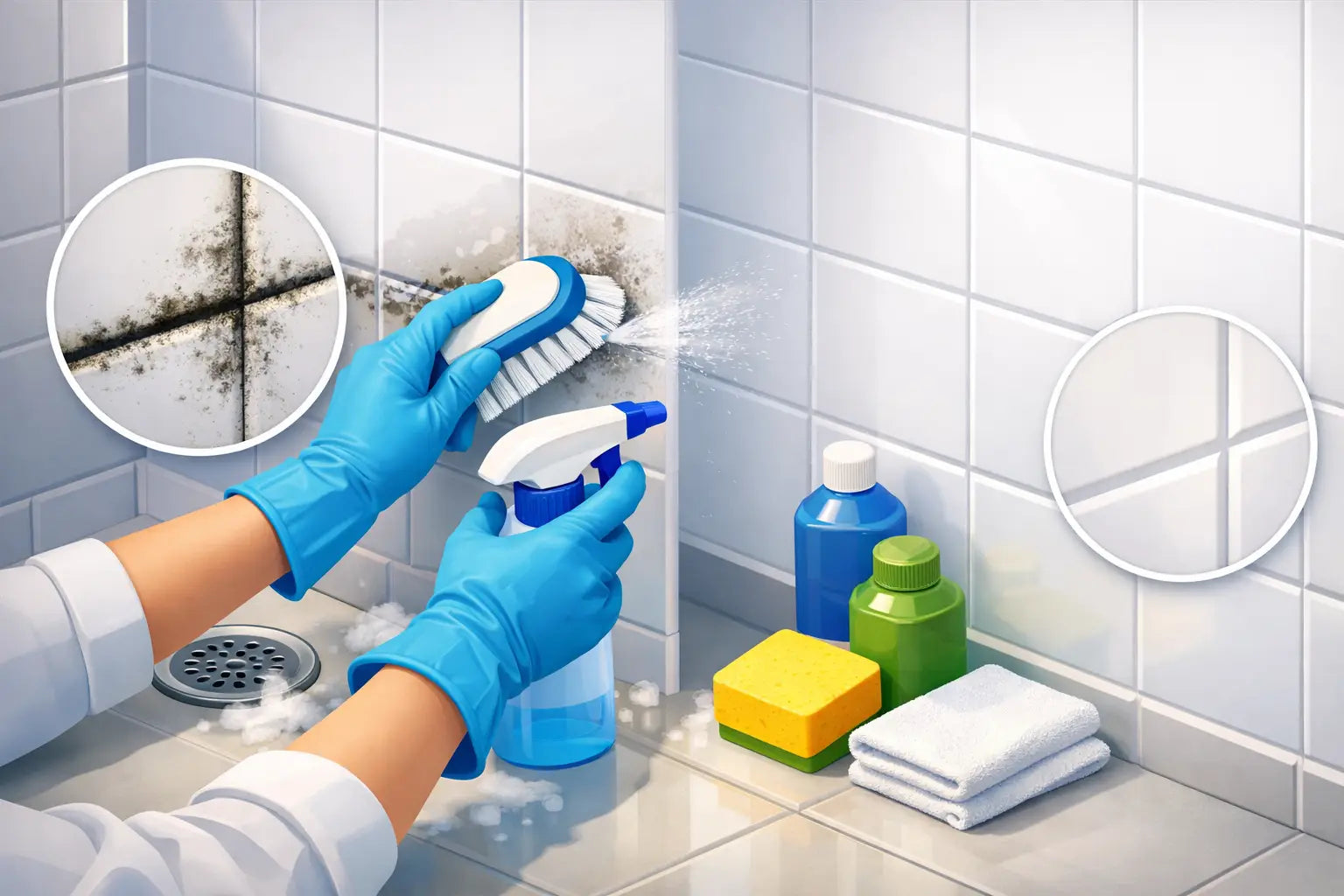 How to Remove Mould from Bathroom Grout