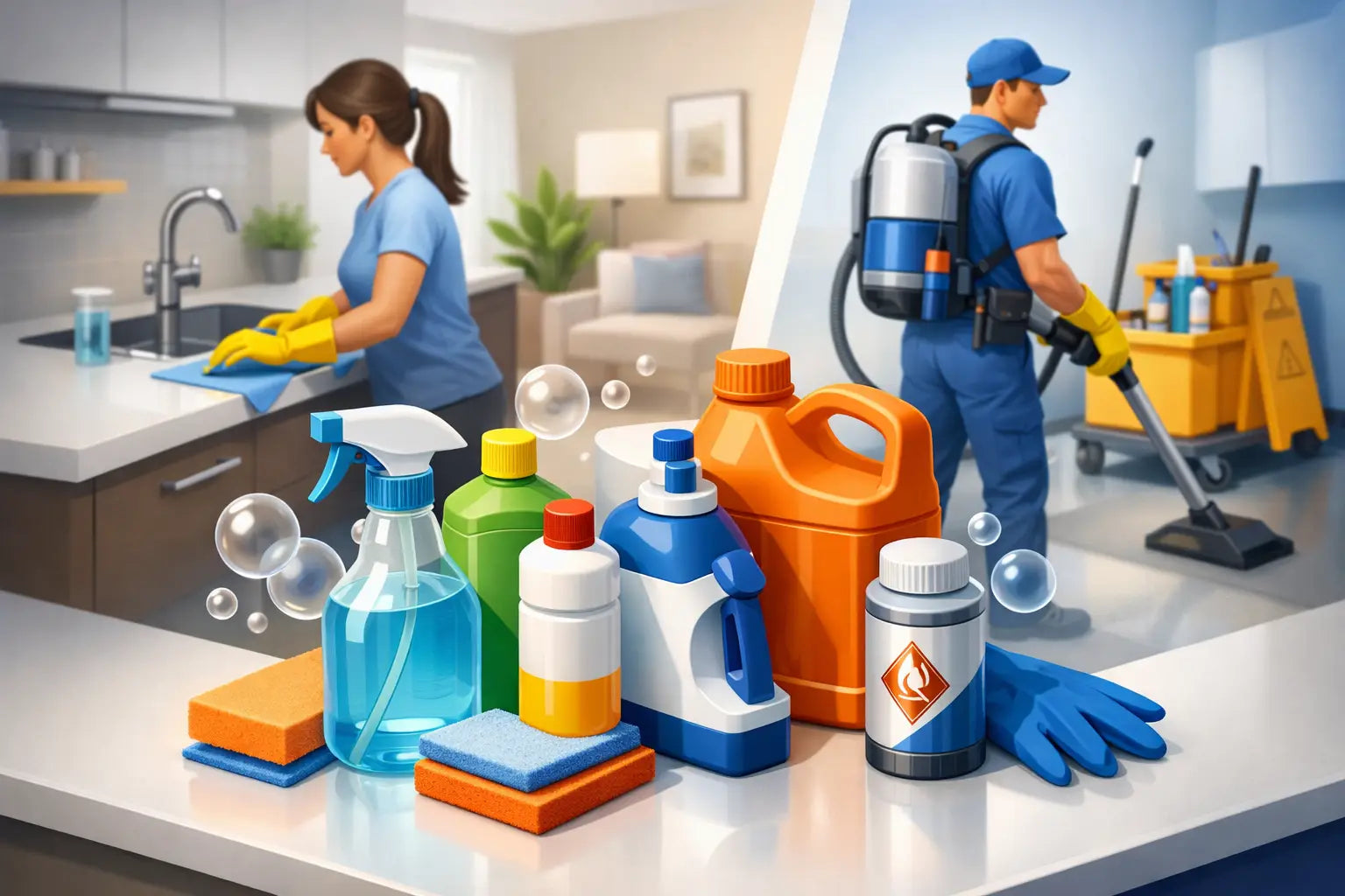 Can Households Use Commercial Cleaners Safely?