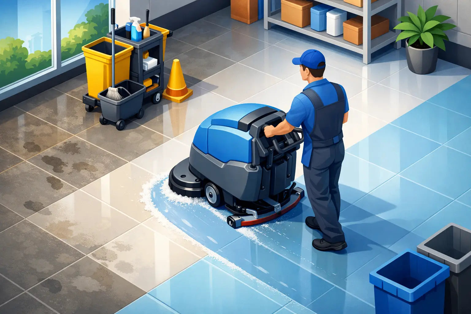 When to Hire Walk Behind Scrubbers