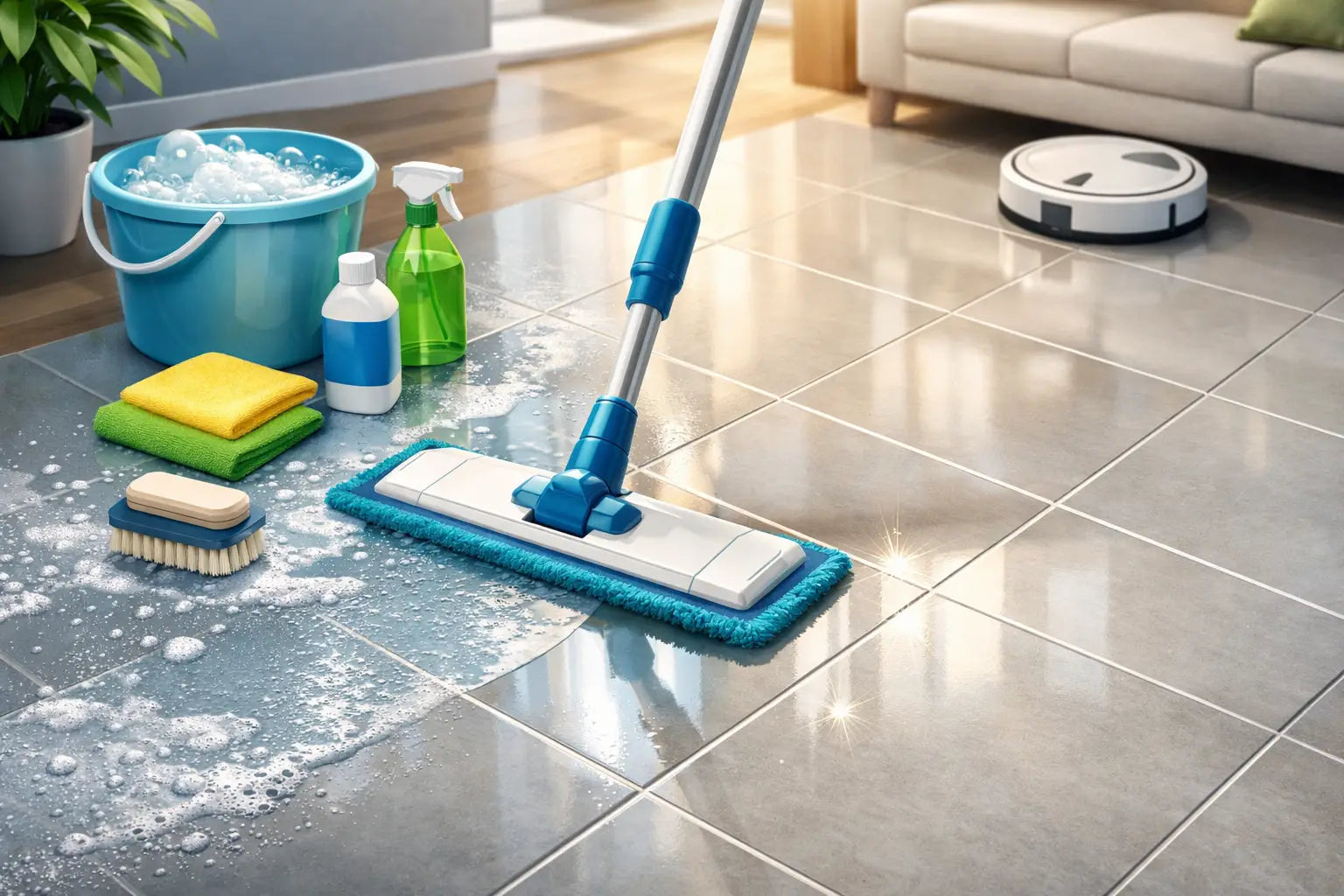 How to Clean Tile Floors Without Residue