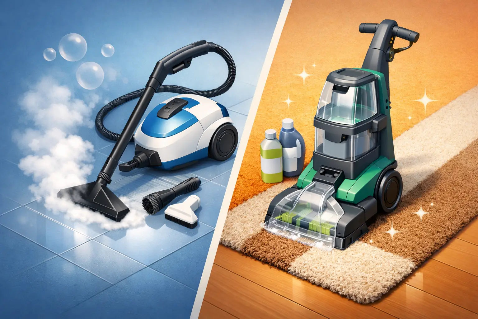Steam Cleaner vs Carpet Scrubber