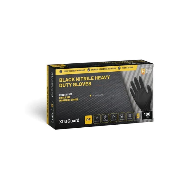 Xtra Guard Black Nitrile Heavy Duty Gloves